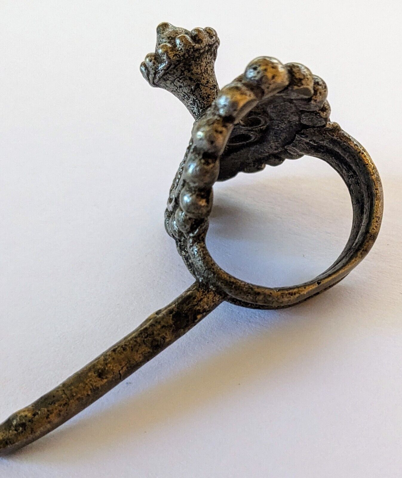 Authentic Circa 1800s Antique Woman's Brass Toe Ring India Anneau D' Orteil