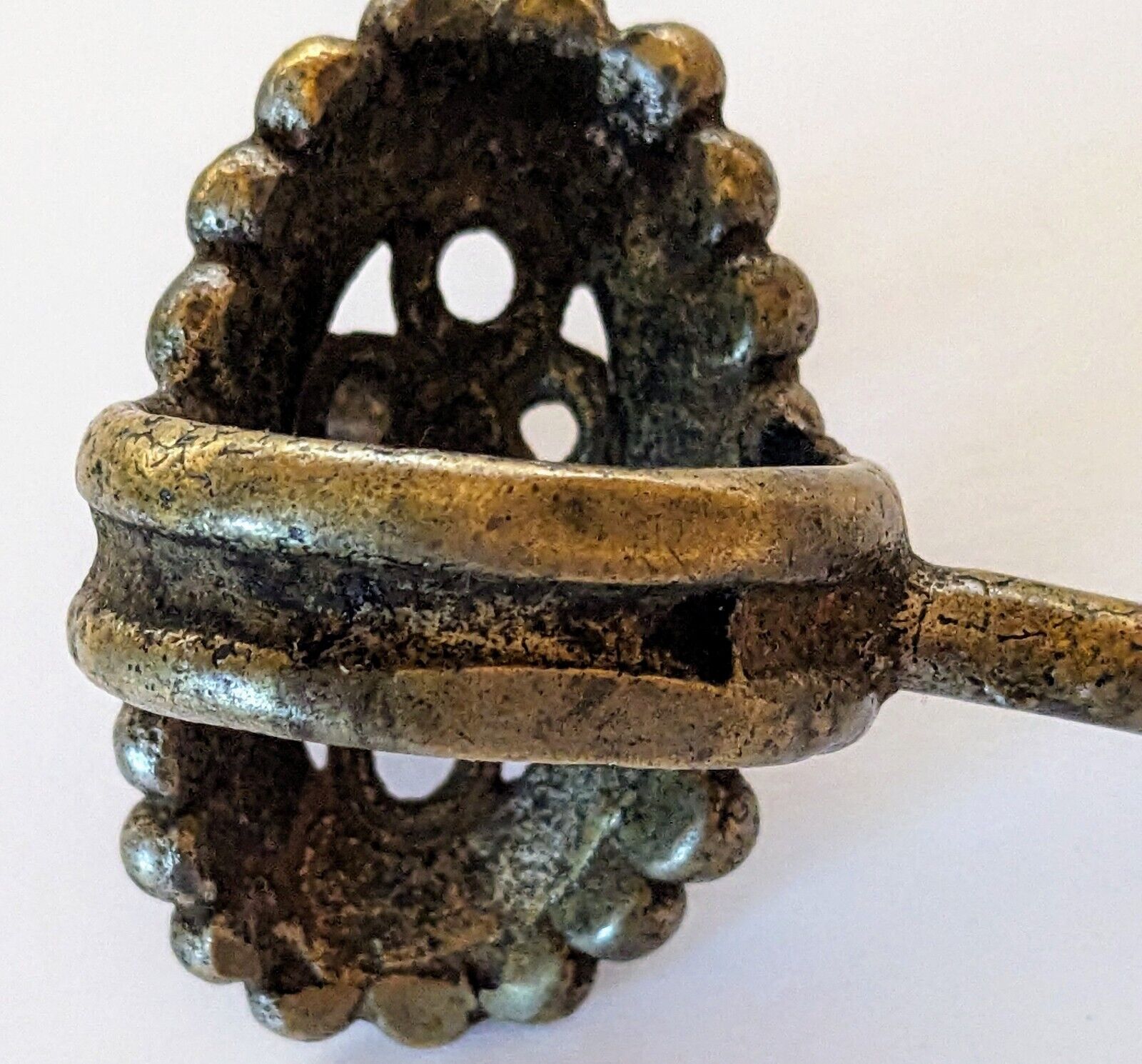 Authentic Circa 1800s Antique Woman's Brass Toe Ring India Anneau D' Orteil