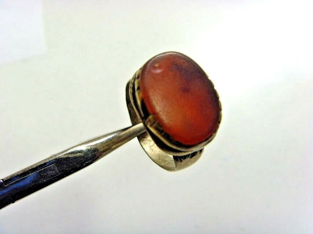 1700s antique Islamic Nomads tribal ring 10 size central Asia religious 48199