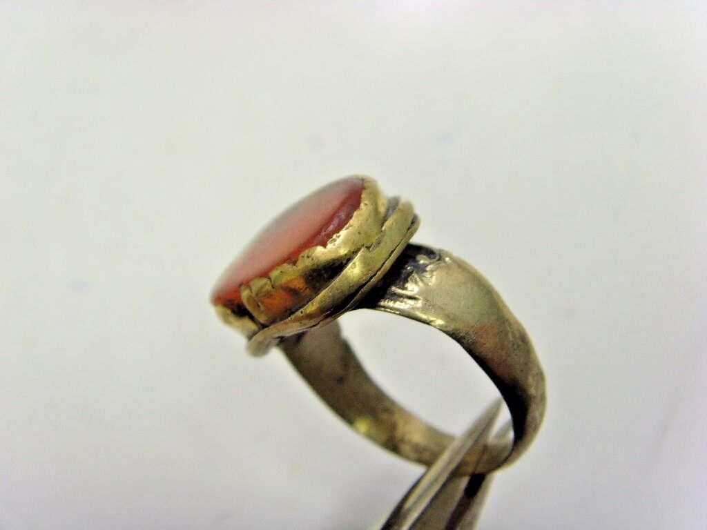 1700s antique Islamic Nomads tribal ring 10 size central Asia religious 48199