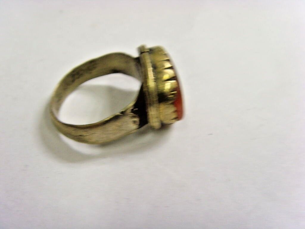 1700s antique Islamic Nomads tribal ring 10 size central Asia religious 48199