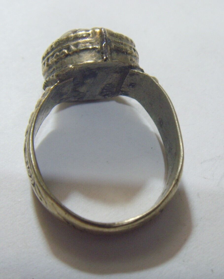 1700s antique tribal wedding ring sz 9 Dagestan central Asia carnelian hf1722
