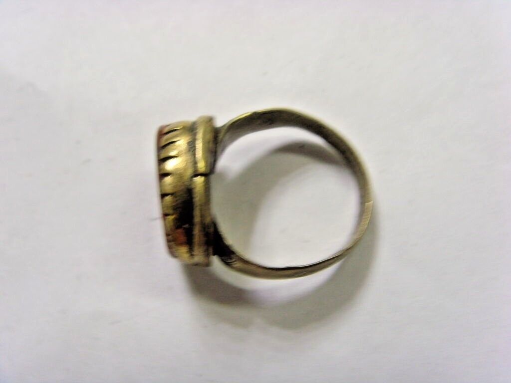 1700s antique Islamic Nomads tribal ring 10 size central Asia religious 48199