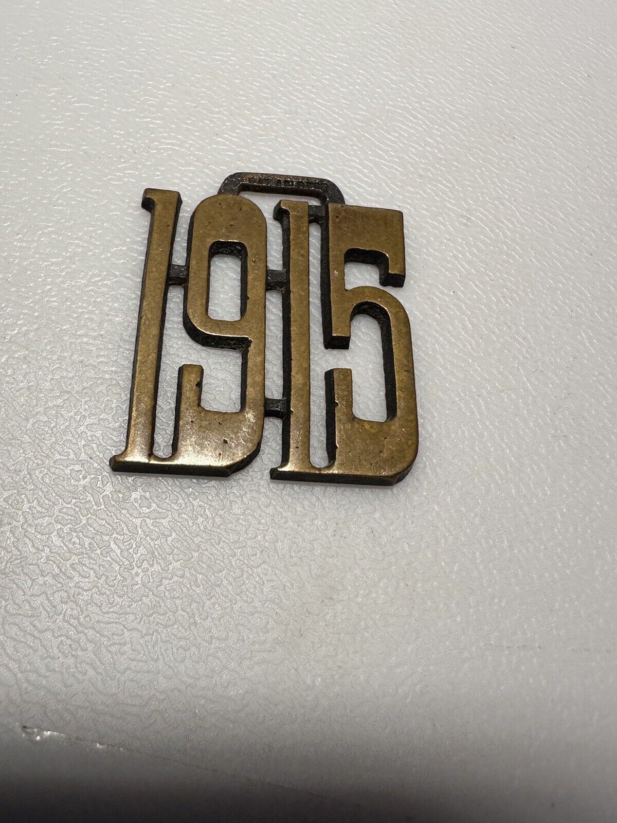 Vintage 1915 Year Date Numbers History Time Early 1900s Metal Watch Fob O