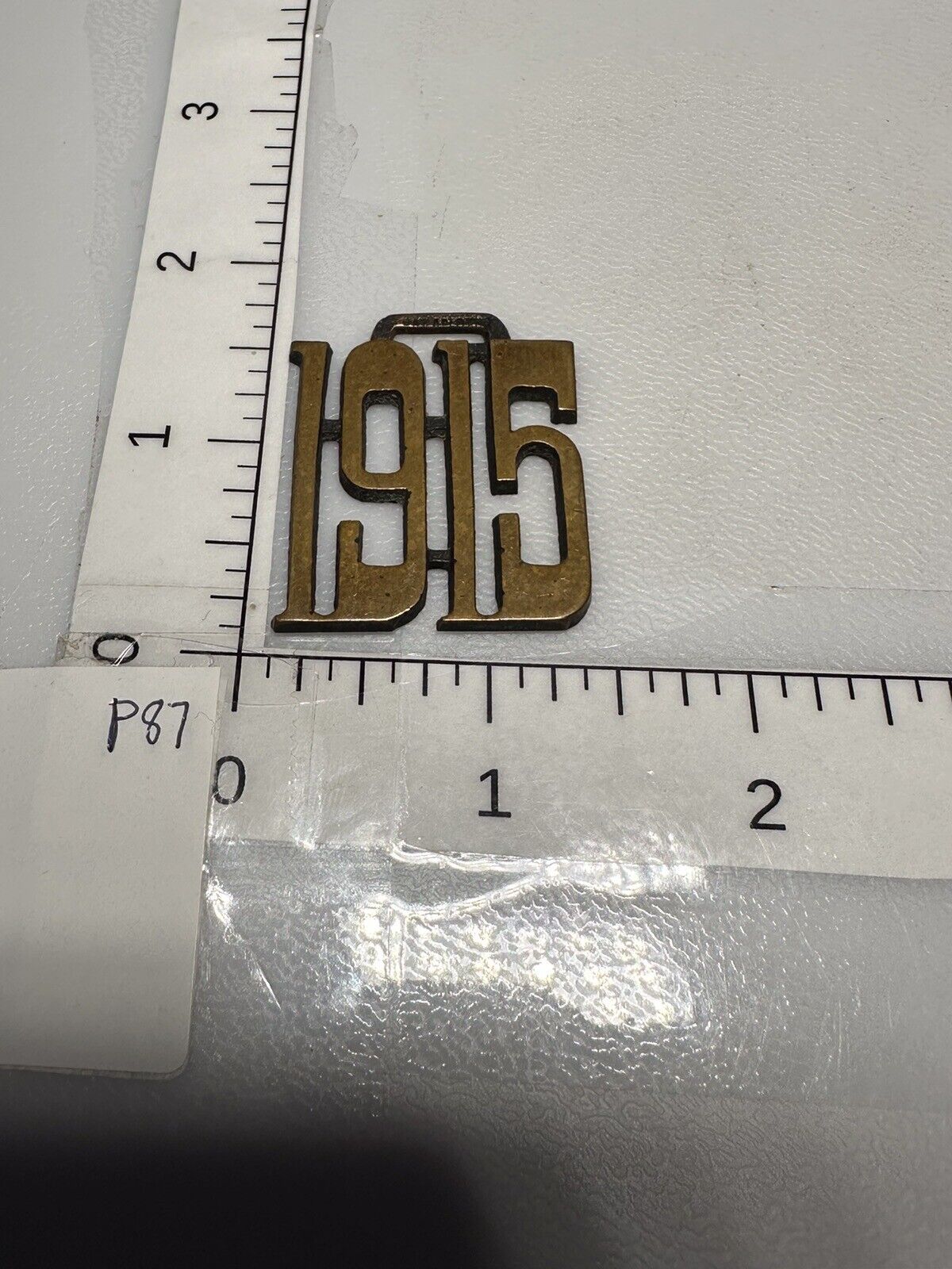 Vintage 1915 Year Date Numbers History Time Early 1900s Metal Watch Fob O