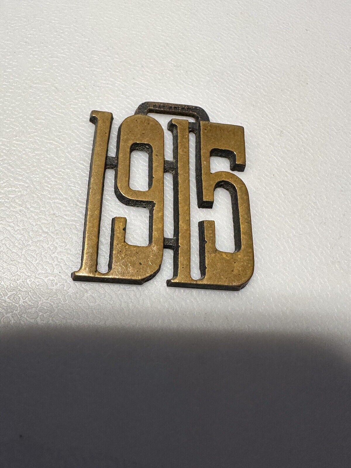 Vintage 1915 Year Date Numbers History Time Early 1900s Metal Watch Fob O