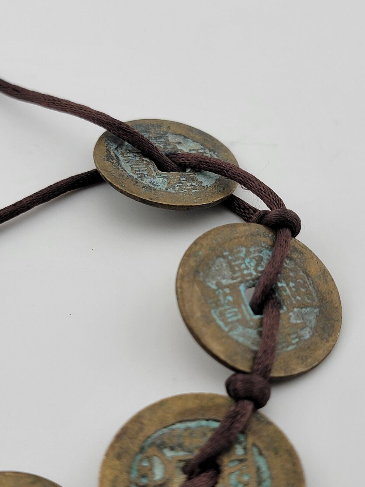 Qing Dynasty in China, five emperors Coins Bracelet, VG Condition. Circa 1800's