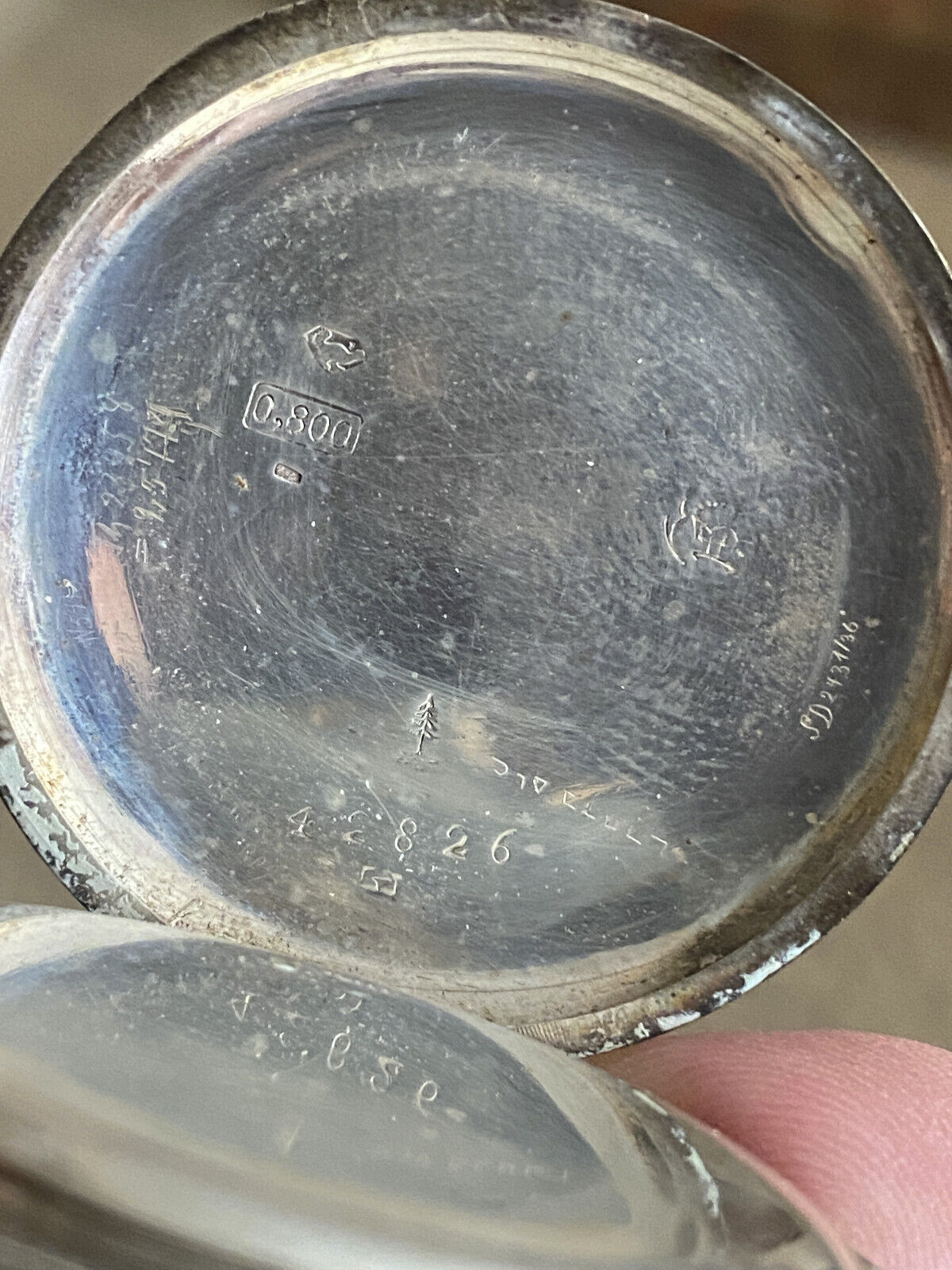 Antique Swiss? /German Hallmarked Silver Pocket Watch From Early 1900s - RUNS!