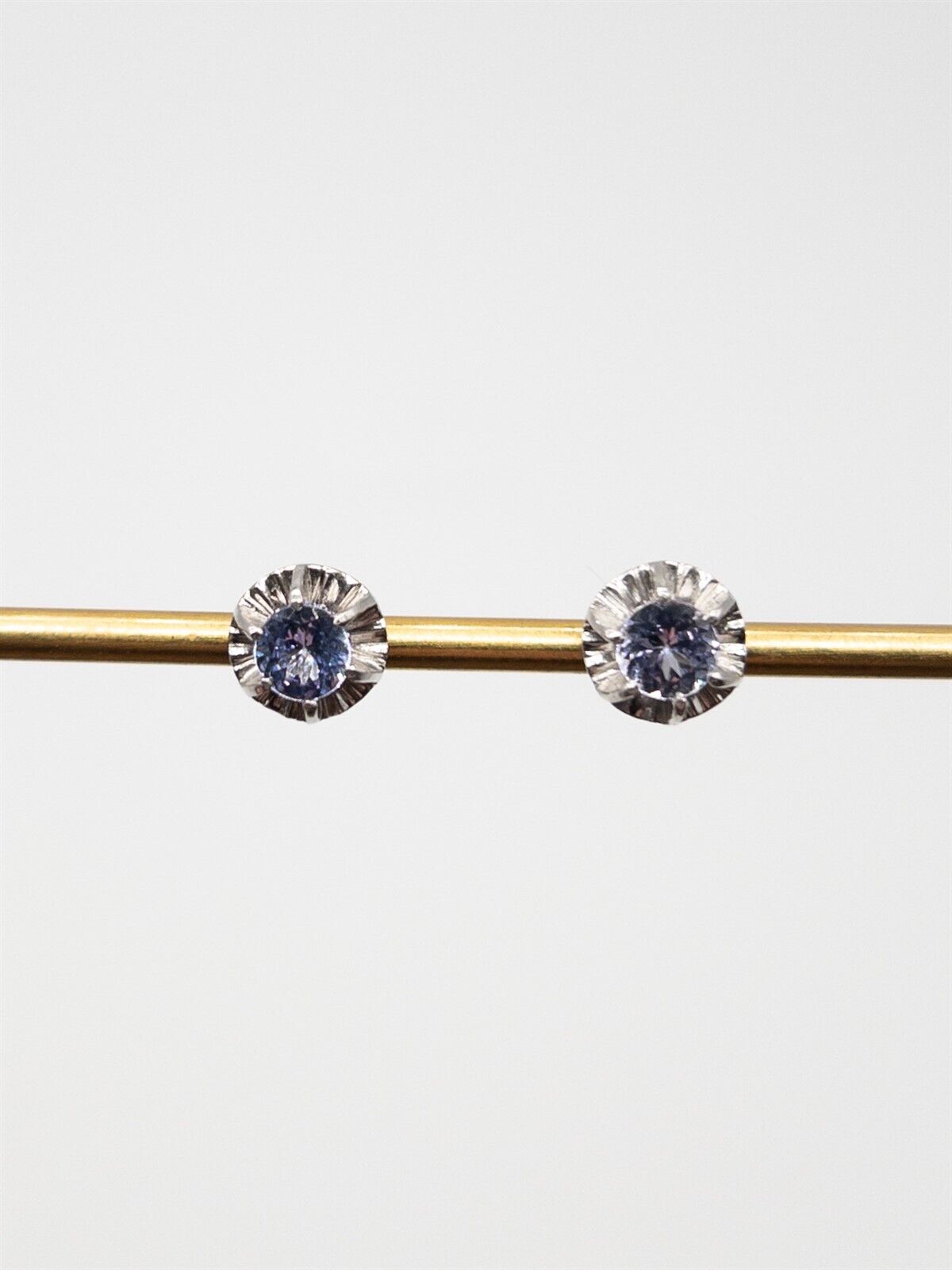 Antique 1900s Edwardian $4000 1ct Ceylon NO HEAT Blue Sapphire Platinum Earrings