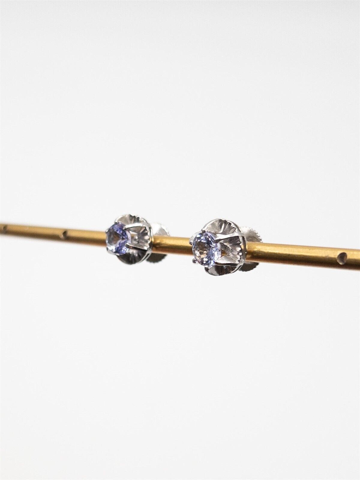 Antique 1900s Edwardian $4000 1ct Ceylon NO HEAT Blue Sapphire Platinum Earrings