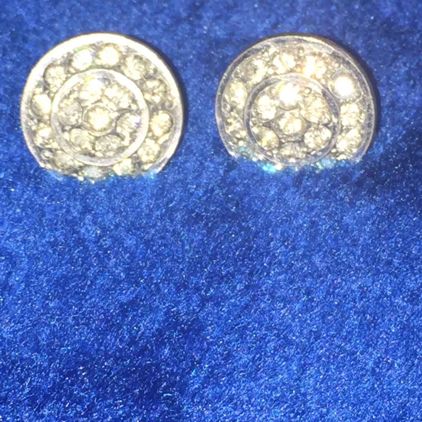 Antique 1900's - 1950 Twist/Screw Back Rhinestone and Silver Tone Earrings