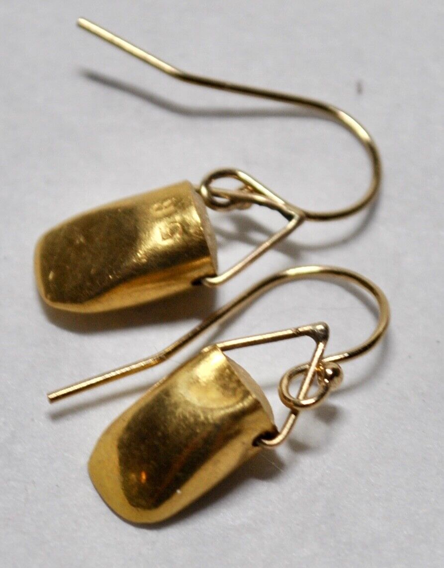 Vintage Early 1900’s 22K Yellow Gold Baby Teeth Earrings on Ear Wires