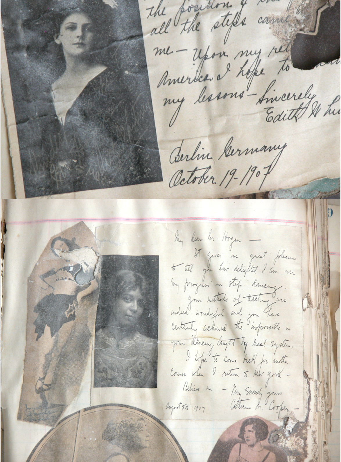 Early 1900s Vaudeville Theater Ballet Photos Ephemera WM A HILDABRAND Archive