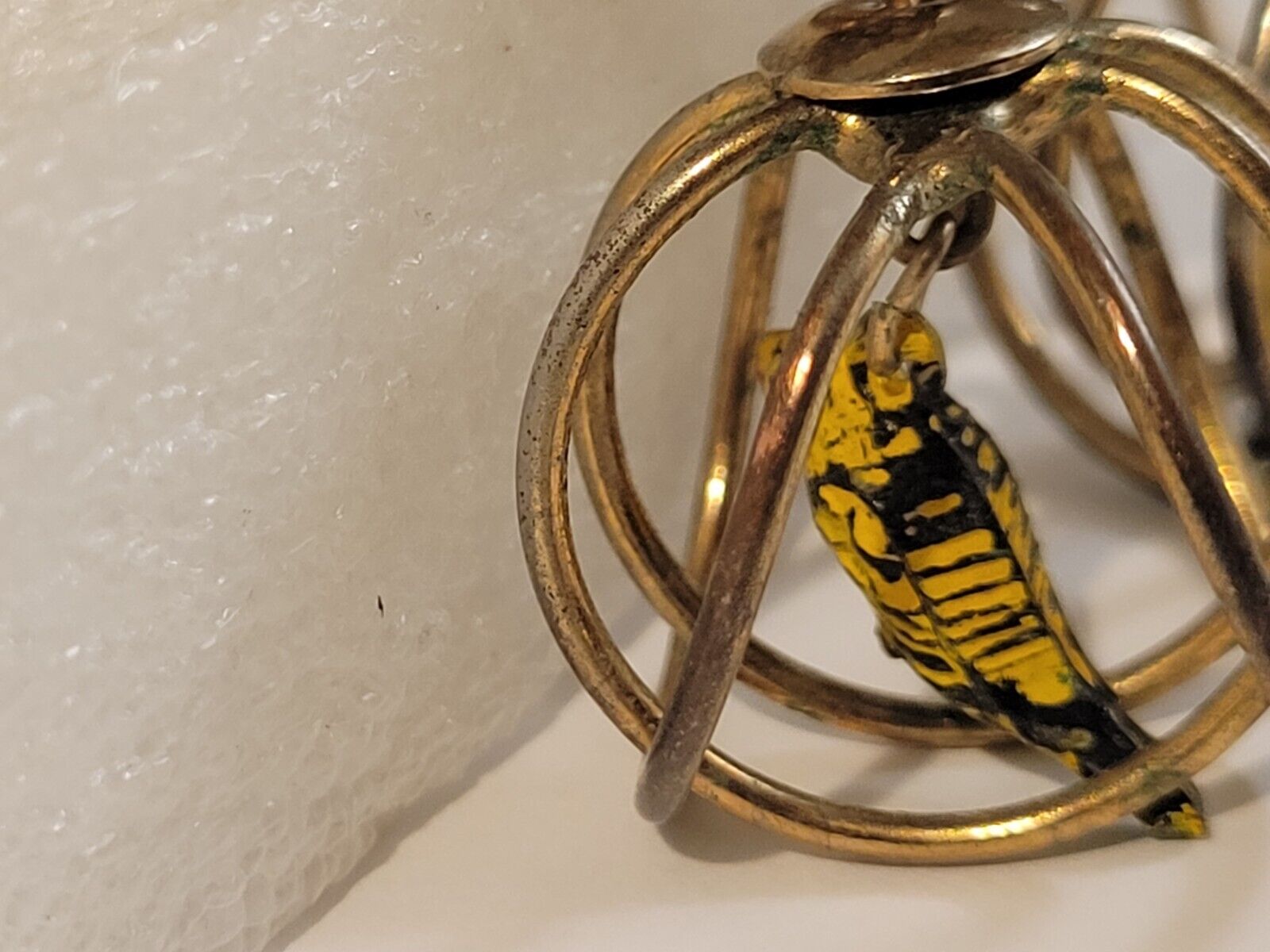 Vintage Round Birdcage Screw Back Earrings (early 1900's)