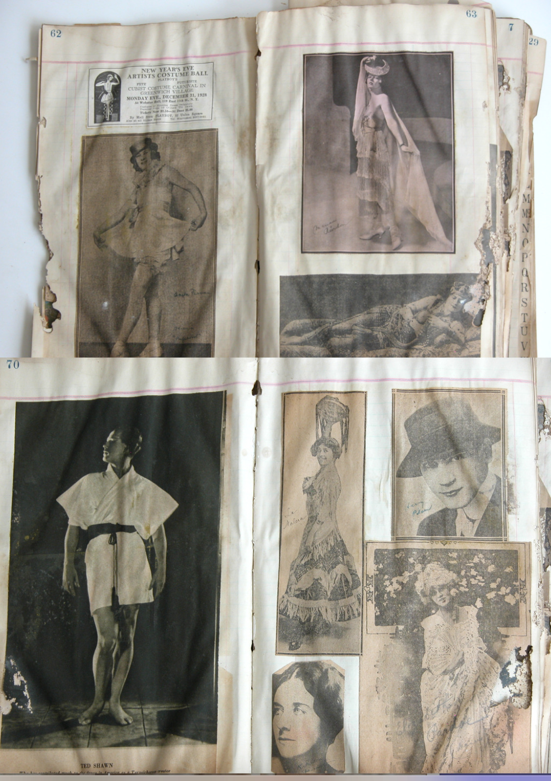 Early 1900s Vaudeville Theater Ballet Photos Ephemera WM A HILDABRAND Archive