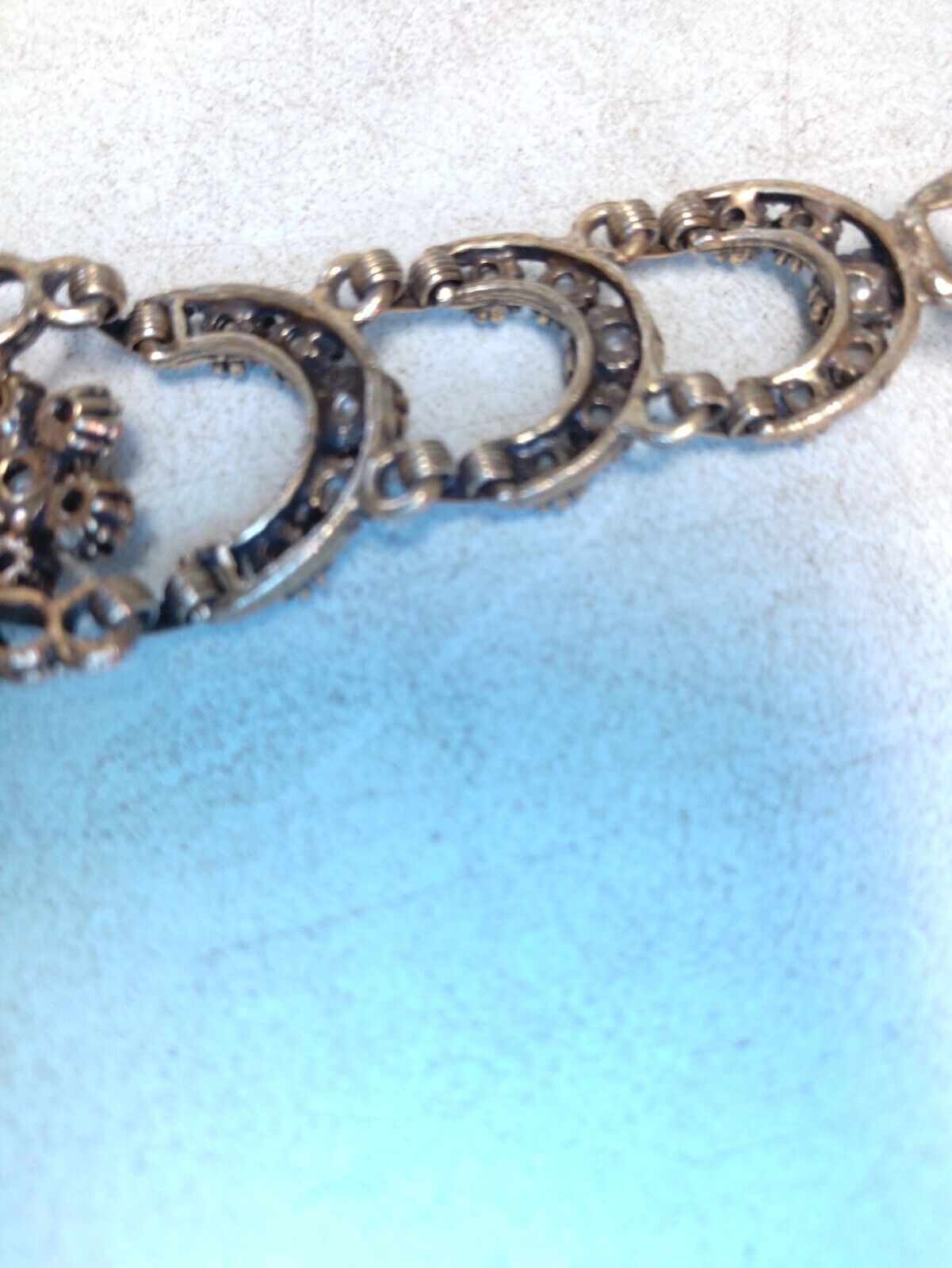 Antique Bracelet Faux Pearls Ornate Early 1900s great condition