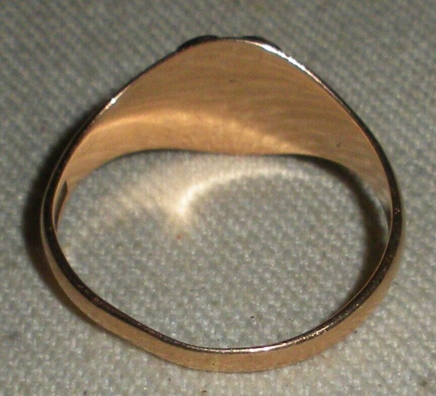 ANTIQUE MASONIC EAGLE EARLY 1900S 10K GOLD OSTBY BARTON (TITANIC FAME) RING vafo