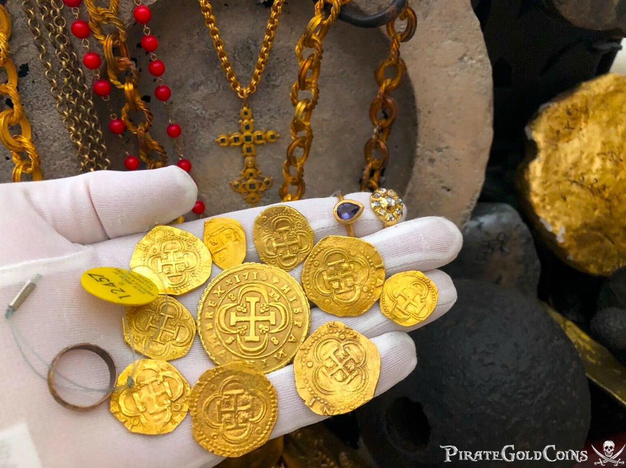1715 FLEET RING wCOA & FL STATE TAG PIRATE GOLD COINS SHIPWRECK JEWELRY TREASURE