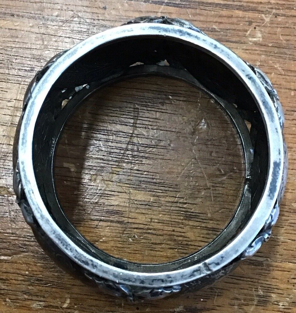 Antique Silver Napkin Ring Made of 1700s Austrian 20 Kreuzers Georgian/Victorian