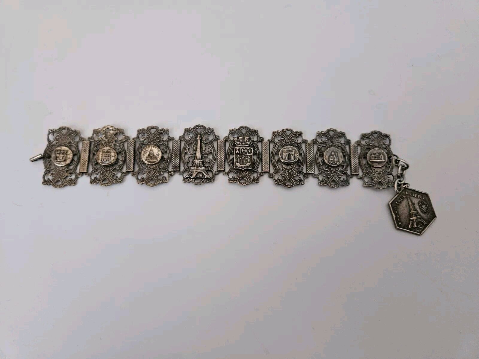 Antique Filigree Depose Early 1900's Paris France Bracelet Art Deco