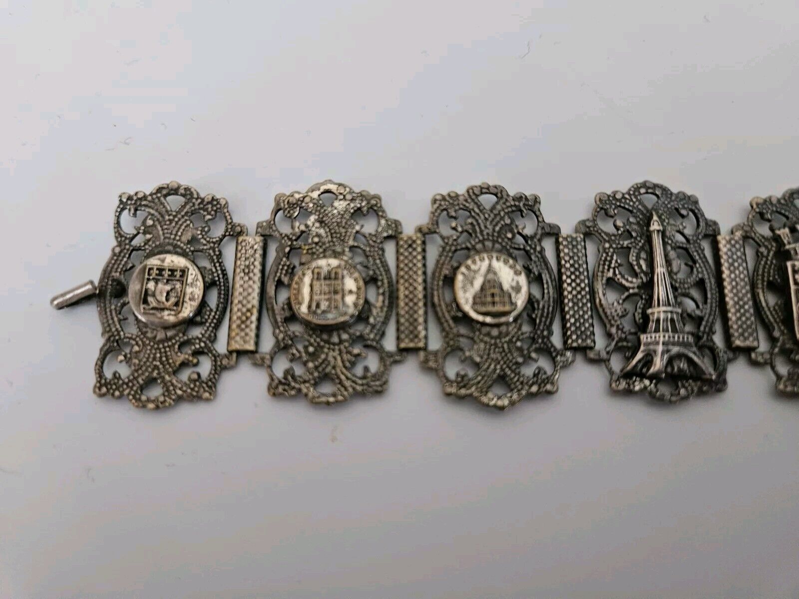 Antique Filigree Depose Early 1900's Paris France Bracelet Art Deco