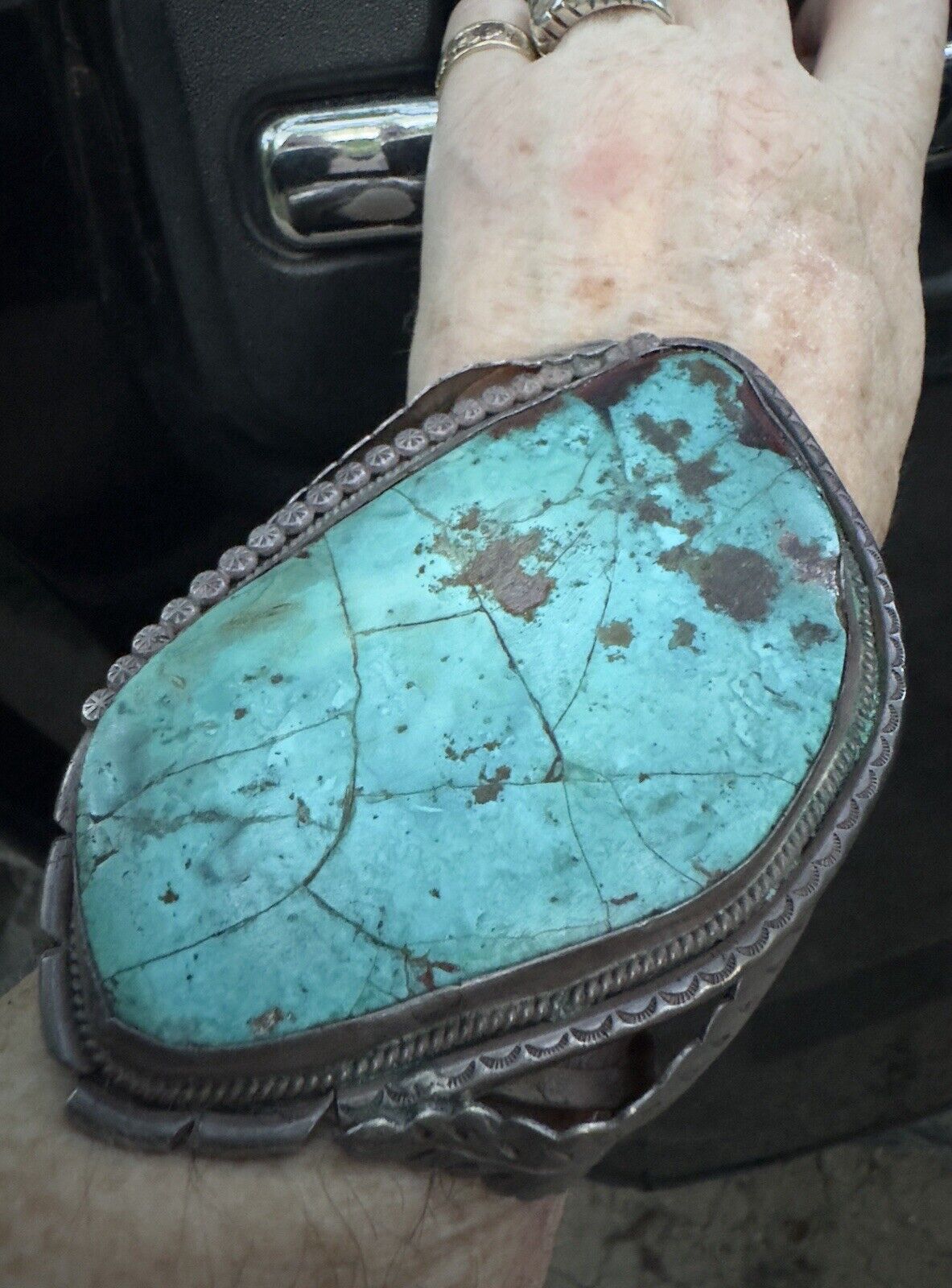 NATIVE USA 1900's  sterling silver REAL 'Old Pawn' Bracelet Cuff See Story