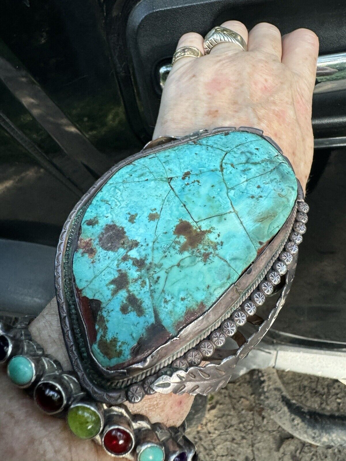 NATIVE USA 1900's  sterling silver REAL 'Old Pawn' Bracelet Cuff See Story