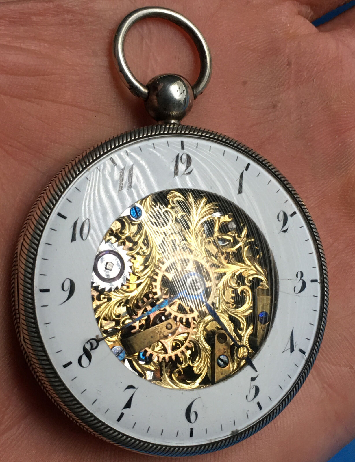 Antique 1700’s Ferdinand Berthoud A Paris Skeleton Dial Pocket Watch Very Rare 