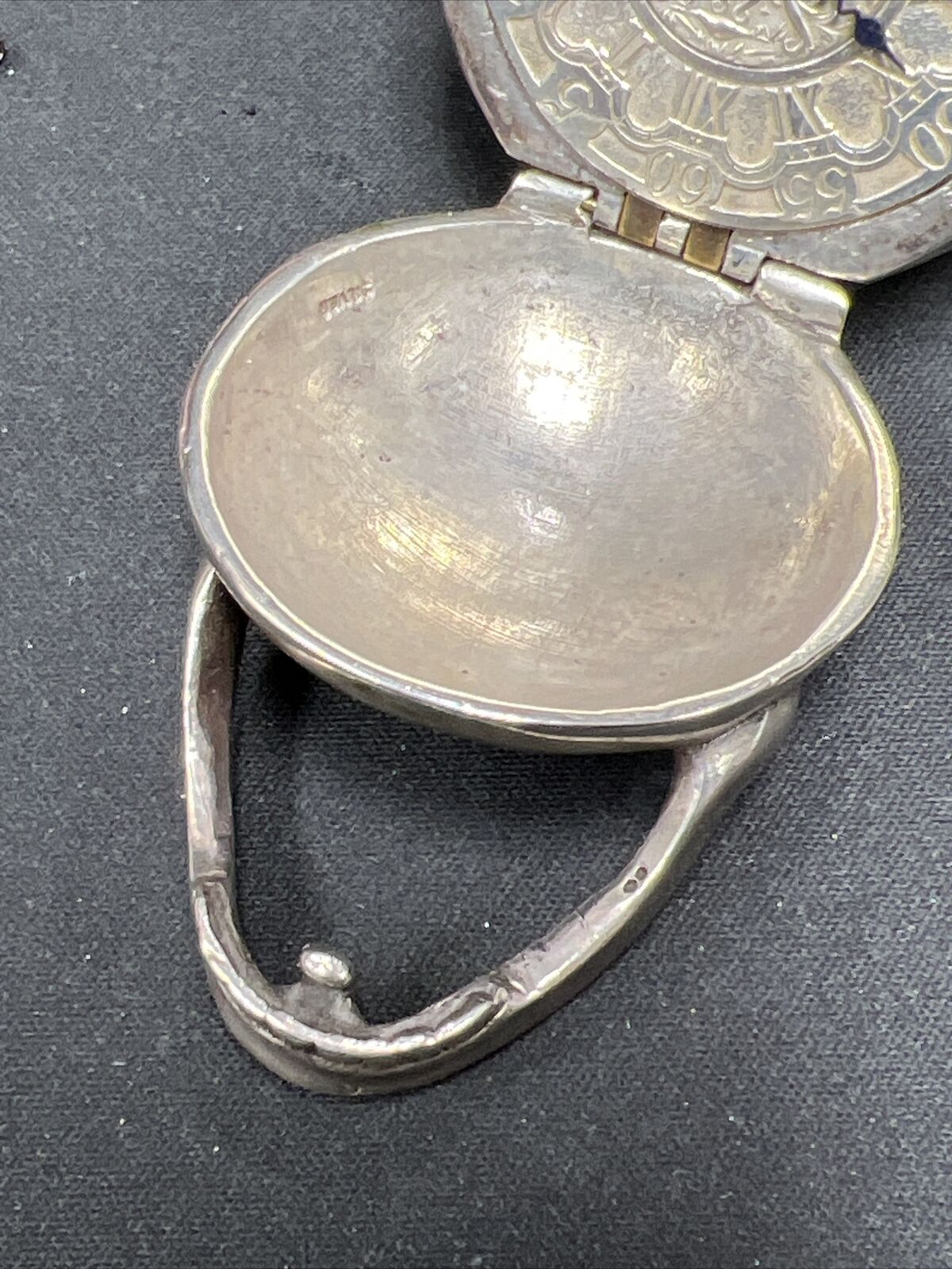 1700s George Lindsey Chain Driven Sterling Silver Skull Case & Dial Pocket Watch