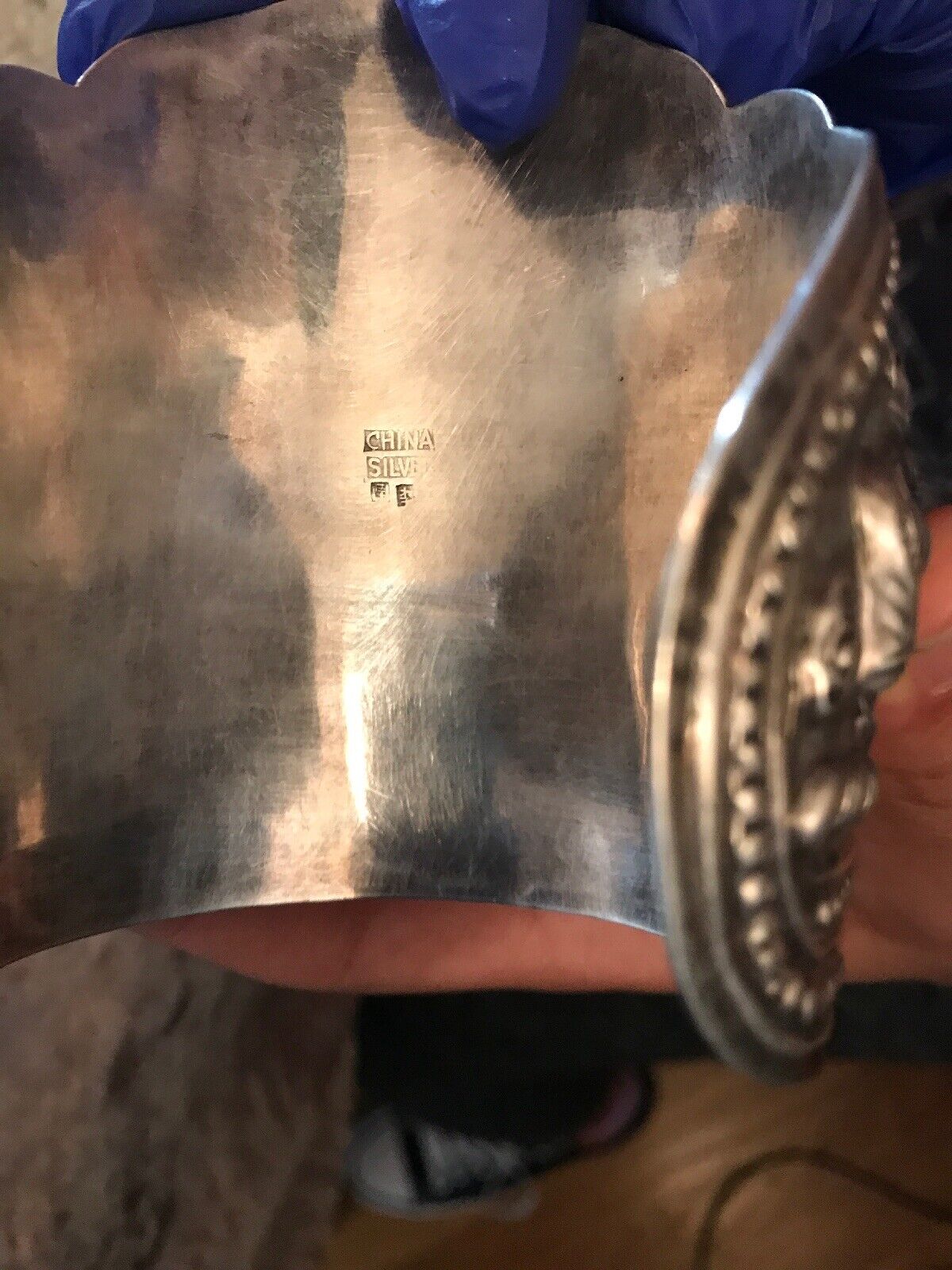 Silver Antique  1800’s Era Buddha Cuff Pure Silver Bracelets .925 Silver