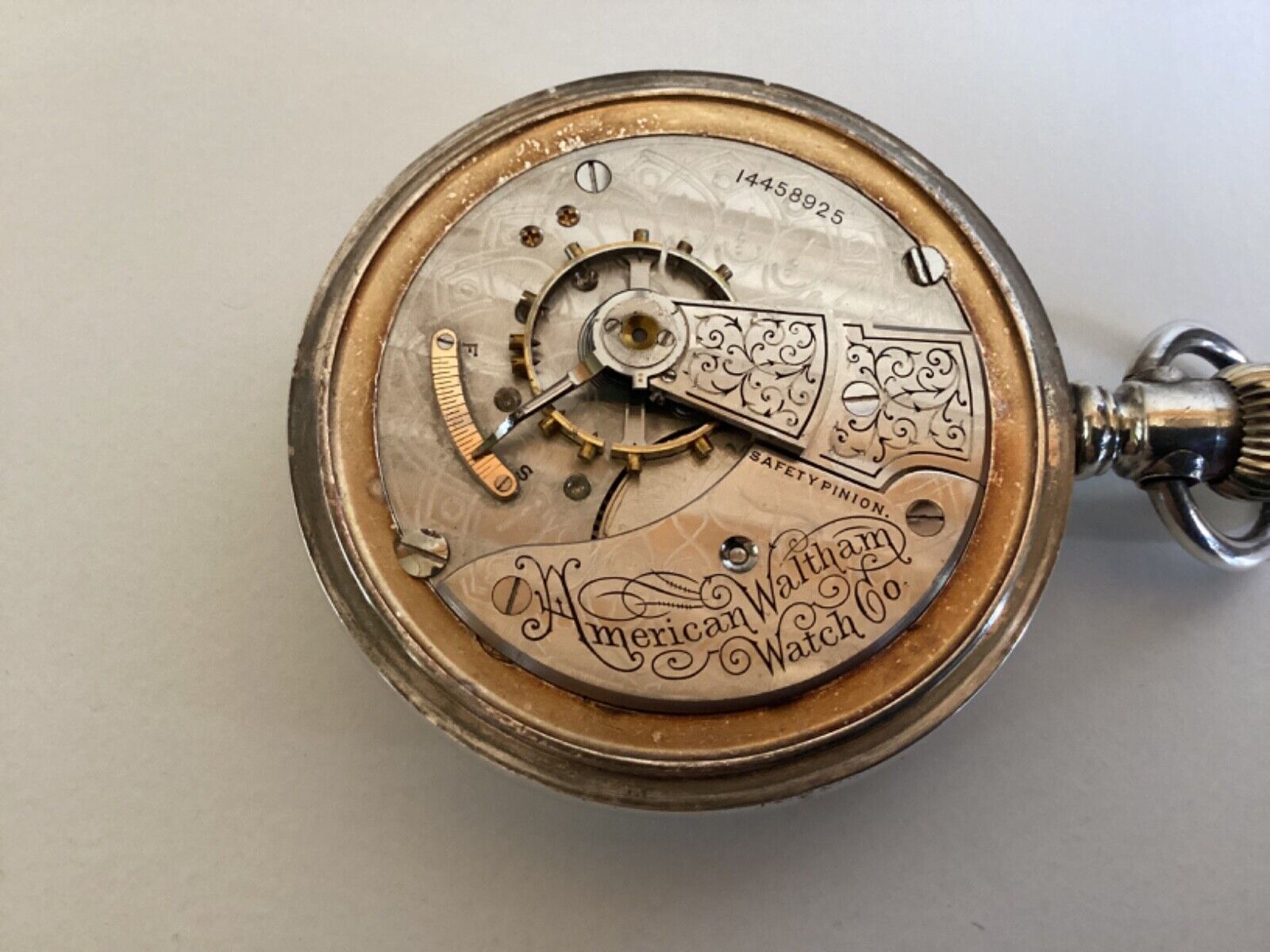 Antique 1900s Waltham Sterling Silver Watch 18s 1883 Model VF Running Condition 