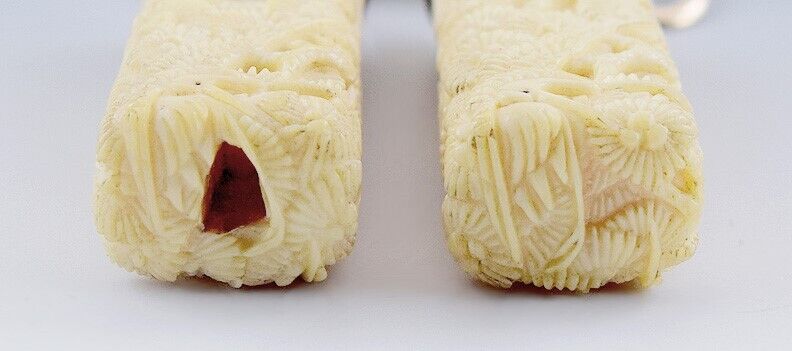 Lovely late 1800s/early 1900s 14k Gold & Silver Birds w/ Flowers Earrings