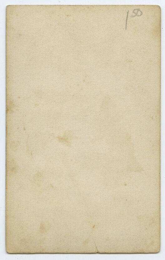 Vintage 1800's WOMAN WEARING EARRING CAMEO BROOCH CDV CARD PHOTO N3E