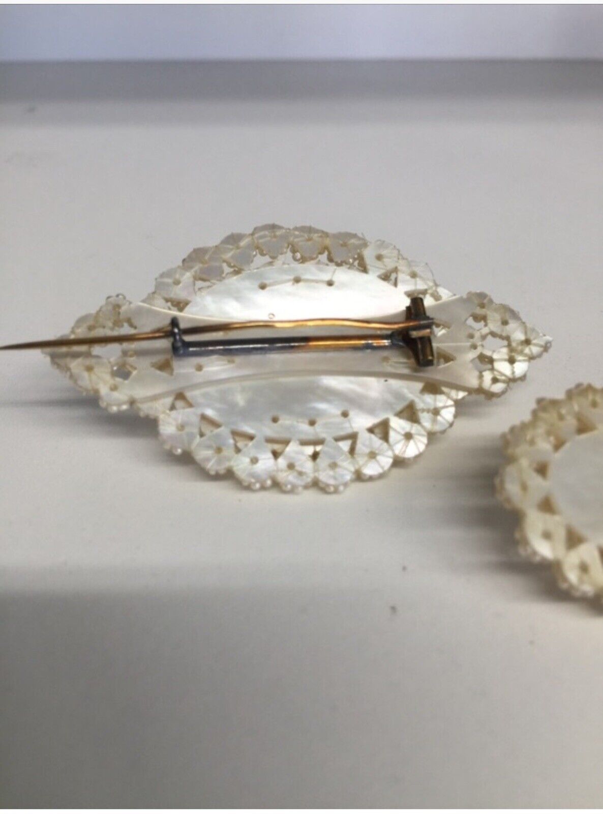 GEORGIAN JEWELRY Antique Natural Seed Pearl Brooch & Earrings Wedding Set 1800’s