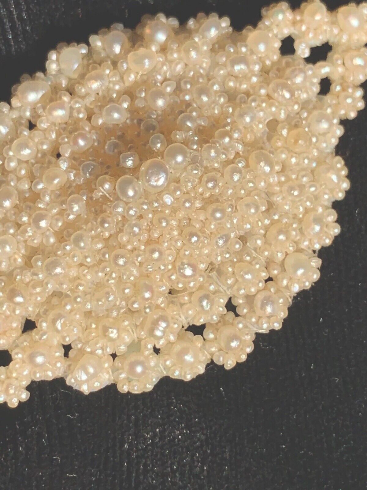 GEORGIAN JEWELRY Antique Natural Seed Pearl Brooch & Earrings Wedding Set 1800’s