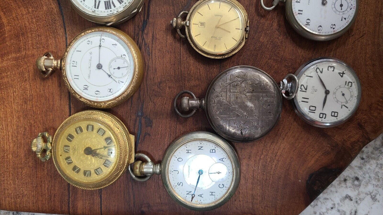 Antique Lot Of 20 Pocket Watches, Silver Gold, 1800s 