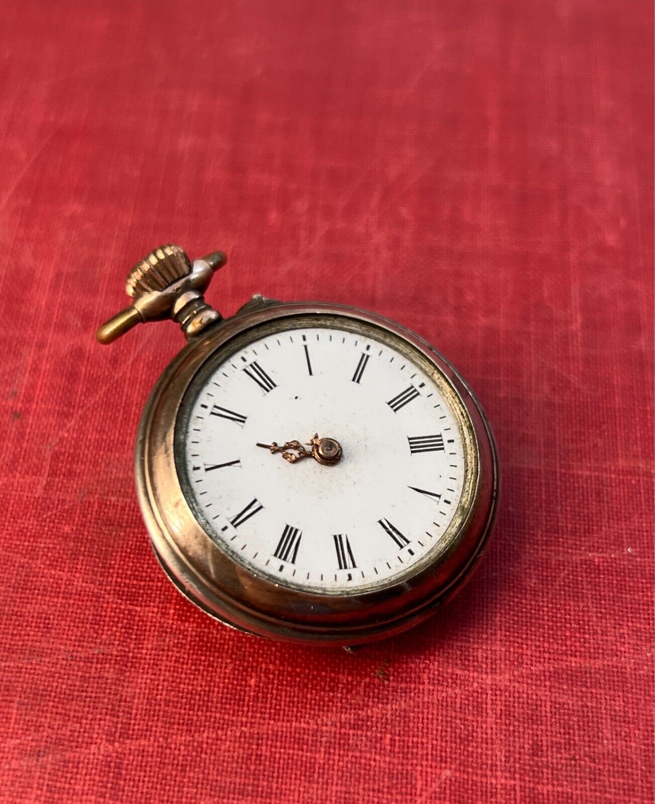 1800s 0.800 Silver Swiss Made Antique Pocket Watch, Runs with Issue