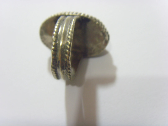 1700s antique authentic large carnelian tribal wedding ring sz 7 hf1719
