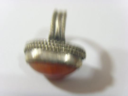 1700s antique authentic large carnelian tribal wedding ring sz 7 hf1719