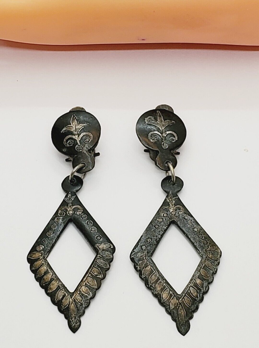 Antique Victorian 1800's Estate Find Earrings Super Cool!!(58)