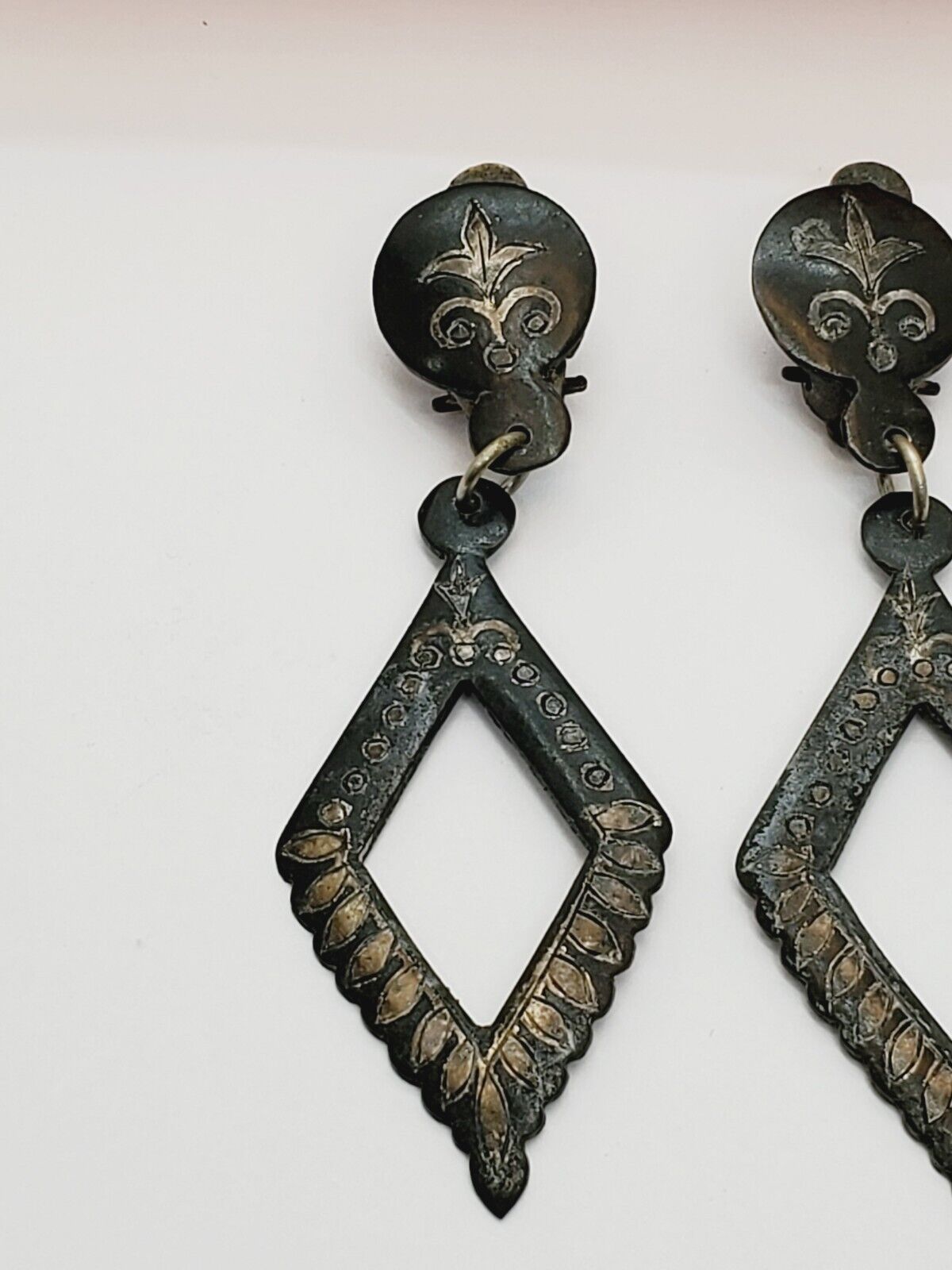Antique Victorian 1800's Estate Find Earrings Super Cool!!(58)