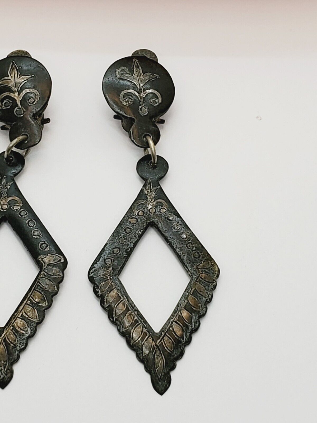 Antique Victorian 1800's Estate Find Earrings Super Cool!!(58)