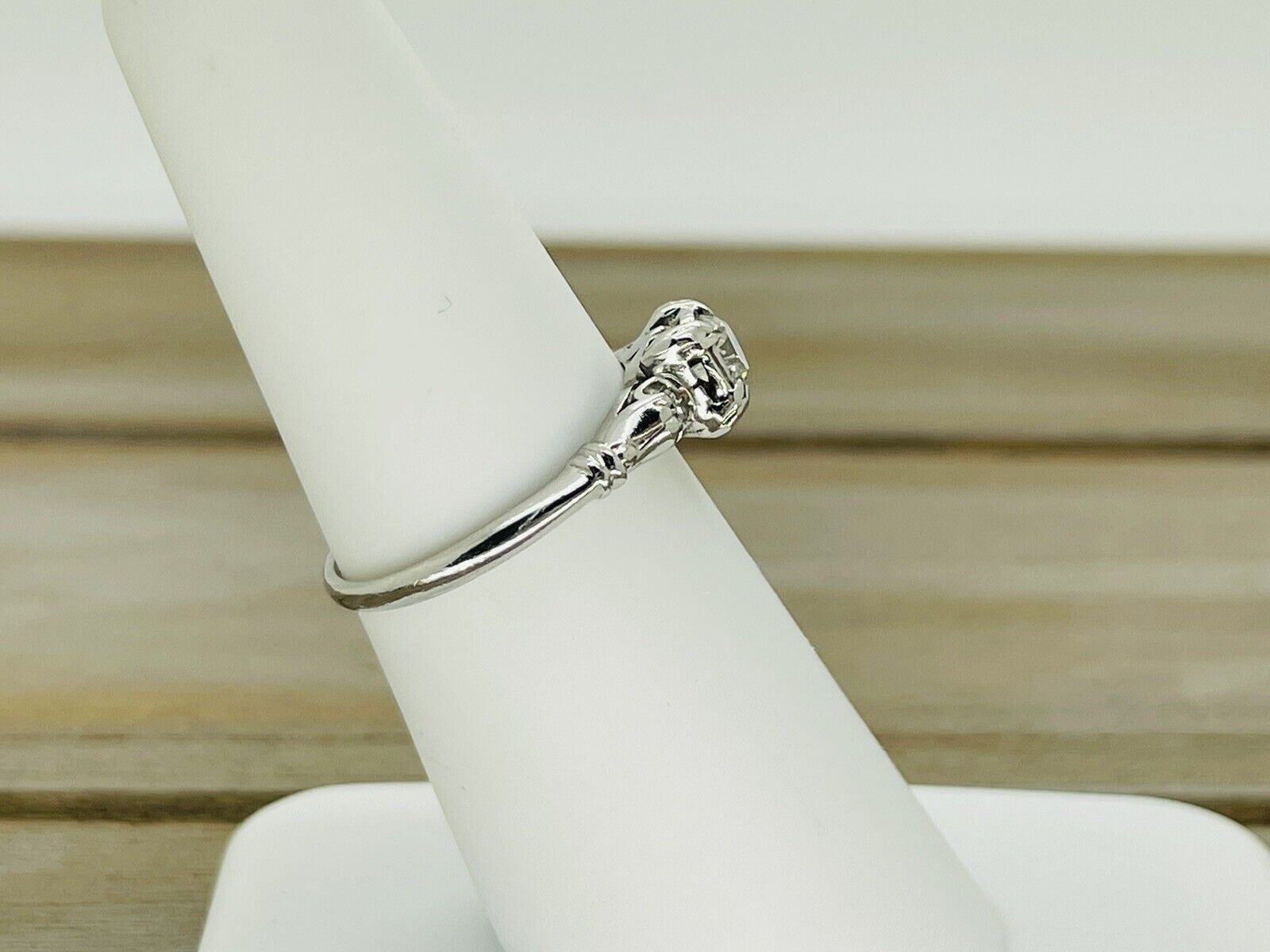 Vintage 1900s Platinum Old Euro European VS-SI2 3 Diamond .30cttw Platinum Ring 