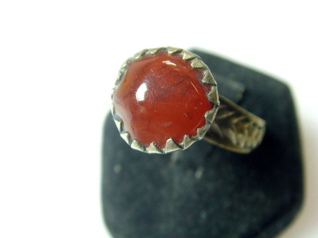1700s antique Bedouin Nomads tribal ring 9 SZ dagestan religious 50193