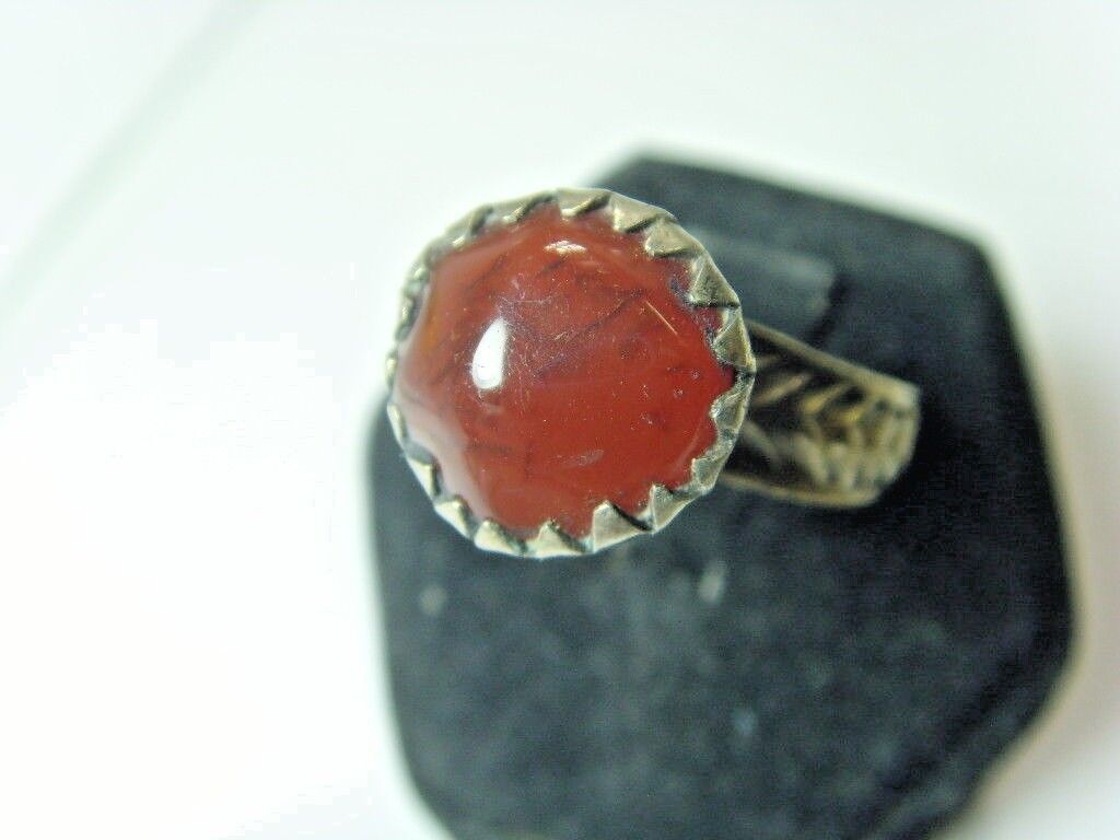 1700s antique Bedouin Nomads tribal ring 9 SZ dagestan religious 50193
