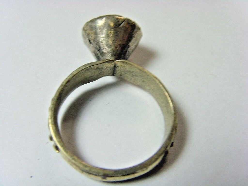 1700s antique Bedouin Nomads tribal ring 9 SZ dagestan religious 50193