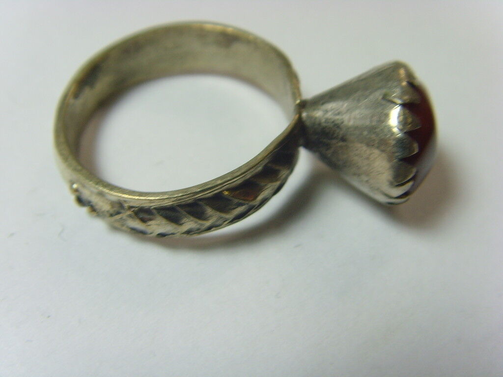 1700s antique Bedouin Nomads tribal ring 9 SZ dagestan religious 50193