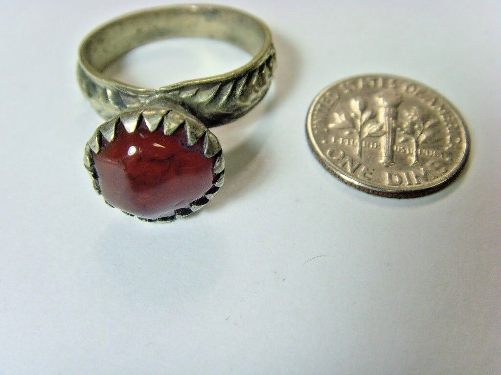 1700s antique Bedouin Nomads tribal ring 9 SZ dagestan religious 50193