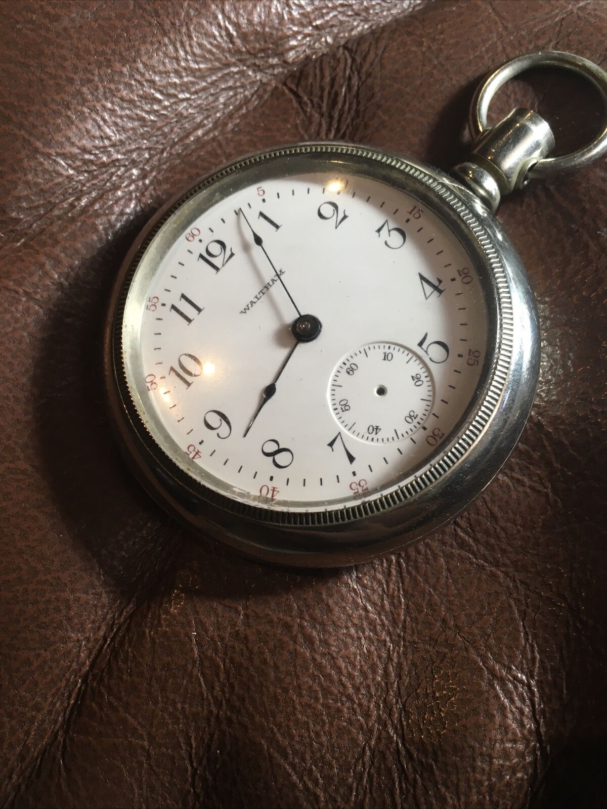 VintageWaltham Early 1900s Pocket Watch Non Working KeystoneWatchCase Silveroid