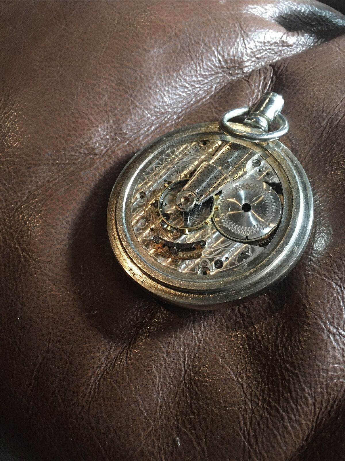 VintageWaltham Early 1900s Pocket Watch Non Working KeystoneWatchCase Silveroid